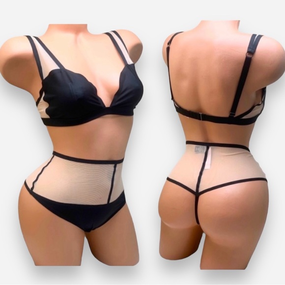 🌸New🌸 Victoria’s Secret 2pc Mesh Bra Set LARGE